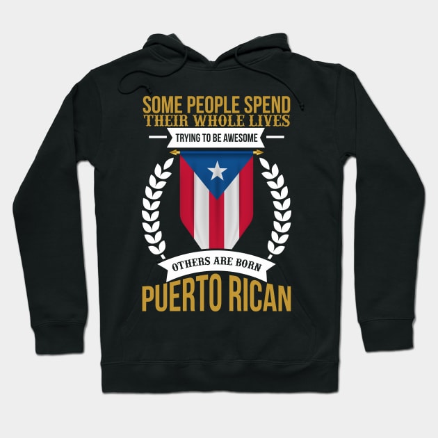 Born Puerto Rican - Puerto Rico Pride Hoodie by PuertoRicoShirts